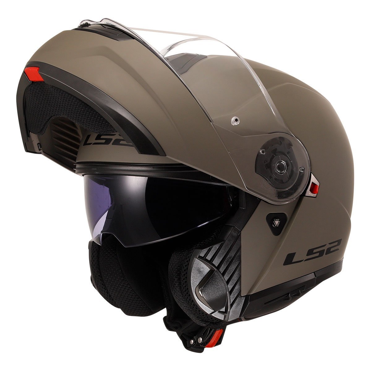 LS2 STROBE 2 MAT KUM ÇENE AÇILIR KASK