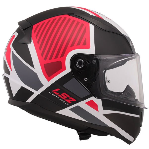 LS2 RAPID 2 GRID MAT BEYAZ-KIRMIZI KAPALI KASK