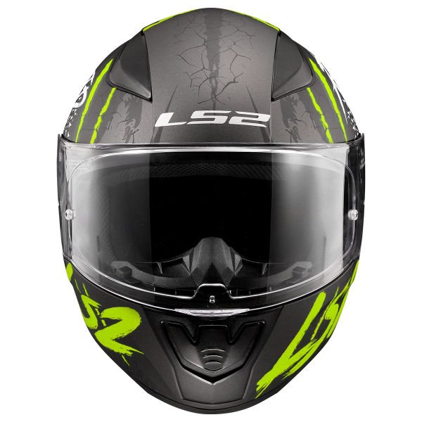 LS2 RAPID 2 RAVEN MAT SİYAH-GRİ-NEON SARI KAPALI KASK