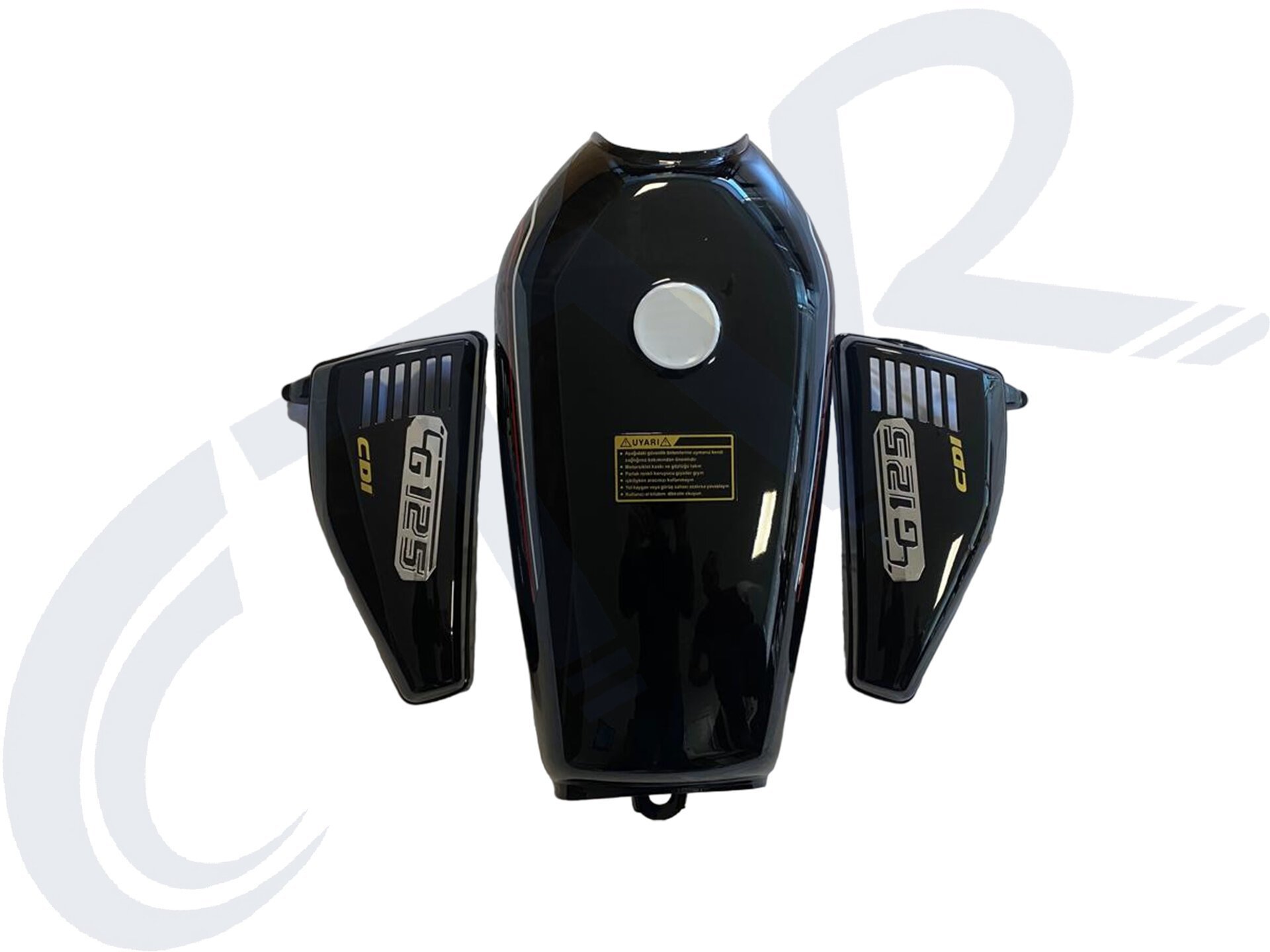 CG BENZİN DEPO SİYAH OEM KALİTE + YAN KAPAK