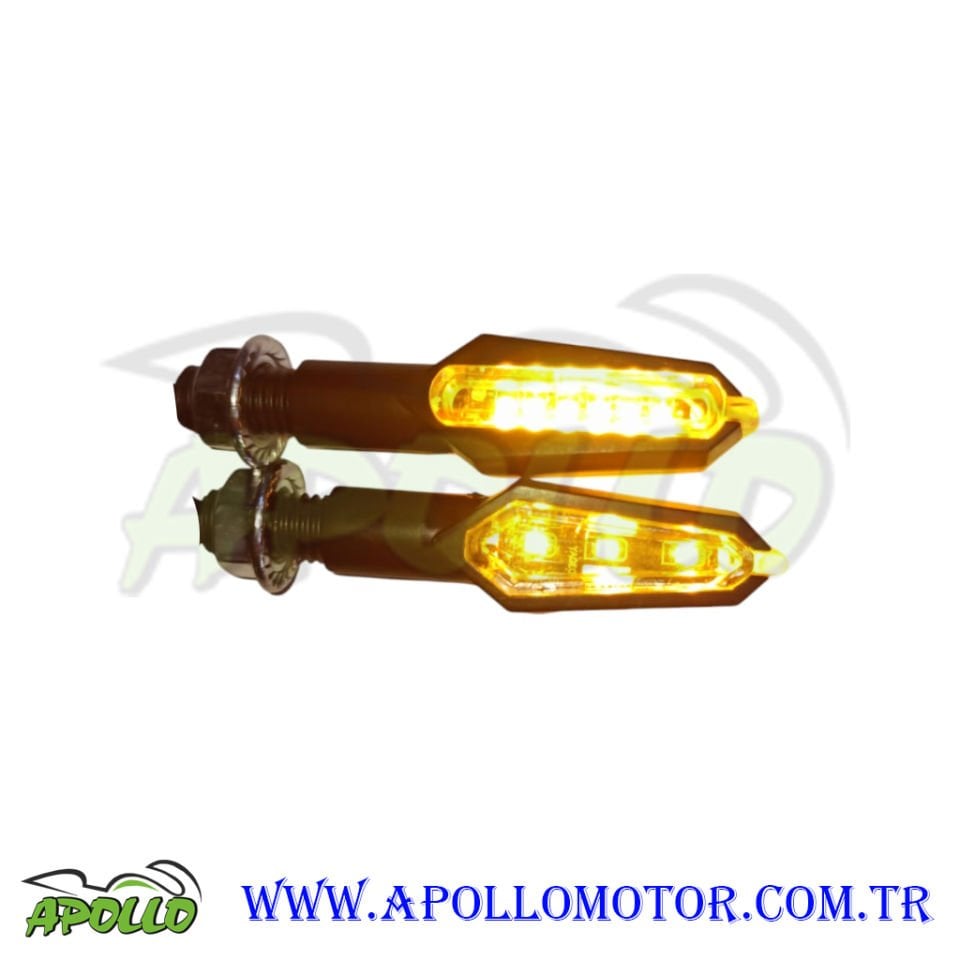 LED SİNYAL S MODEL (SARI) MİNİ ÇİFT TARAF LEDLİ