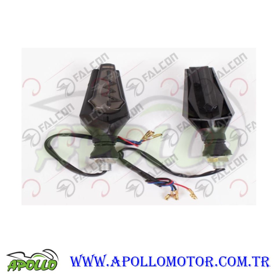 LED SİNYAL YILDIRIM KAYAR LEDLİ (SARI) - ÇİFT TARAF LEDLİ