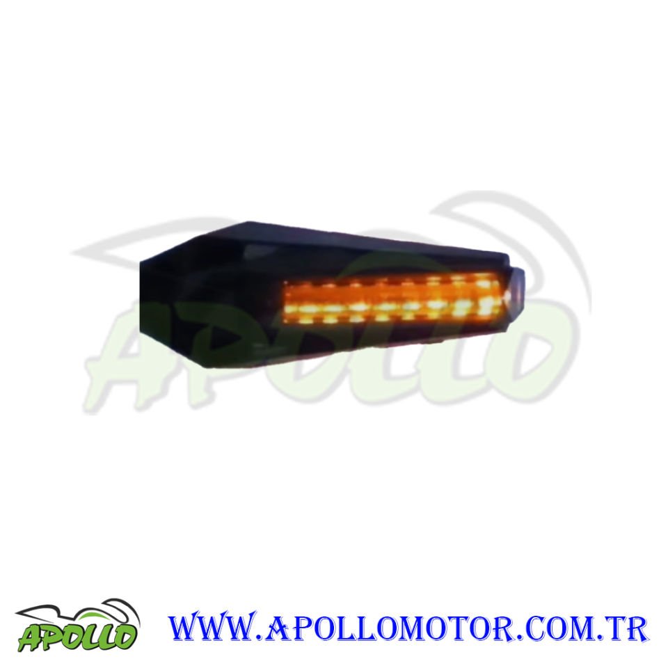 LED SİNYAL YILDIRIM KAYAR LEDLİ (SARI) - ÇİFT TARAF LEDLİ