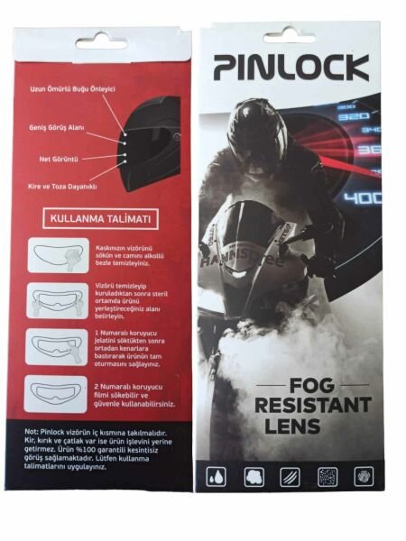 Motosiklet Pinlock Kask Vizörü Buğu Buhar Önleyici Film (KASK DEĞİLDİR)