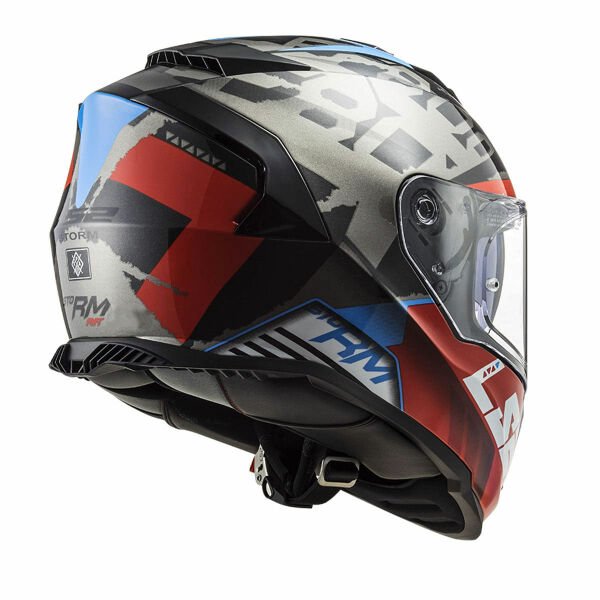 LS2 STORM 2 SPRINTER MAT SİYAH-KIRMIZI-TITANIUM KAPALI KASK