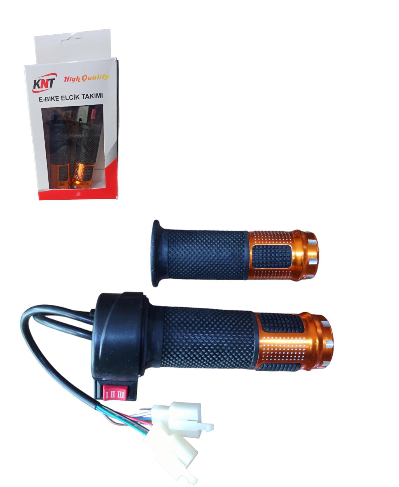 3 VİTESLİ KADEMELİ E-BİKE GAZ KOLU 6 KABLO - RENKLİ