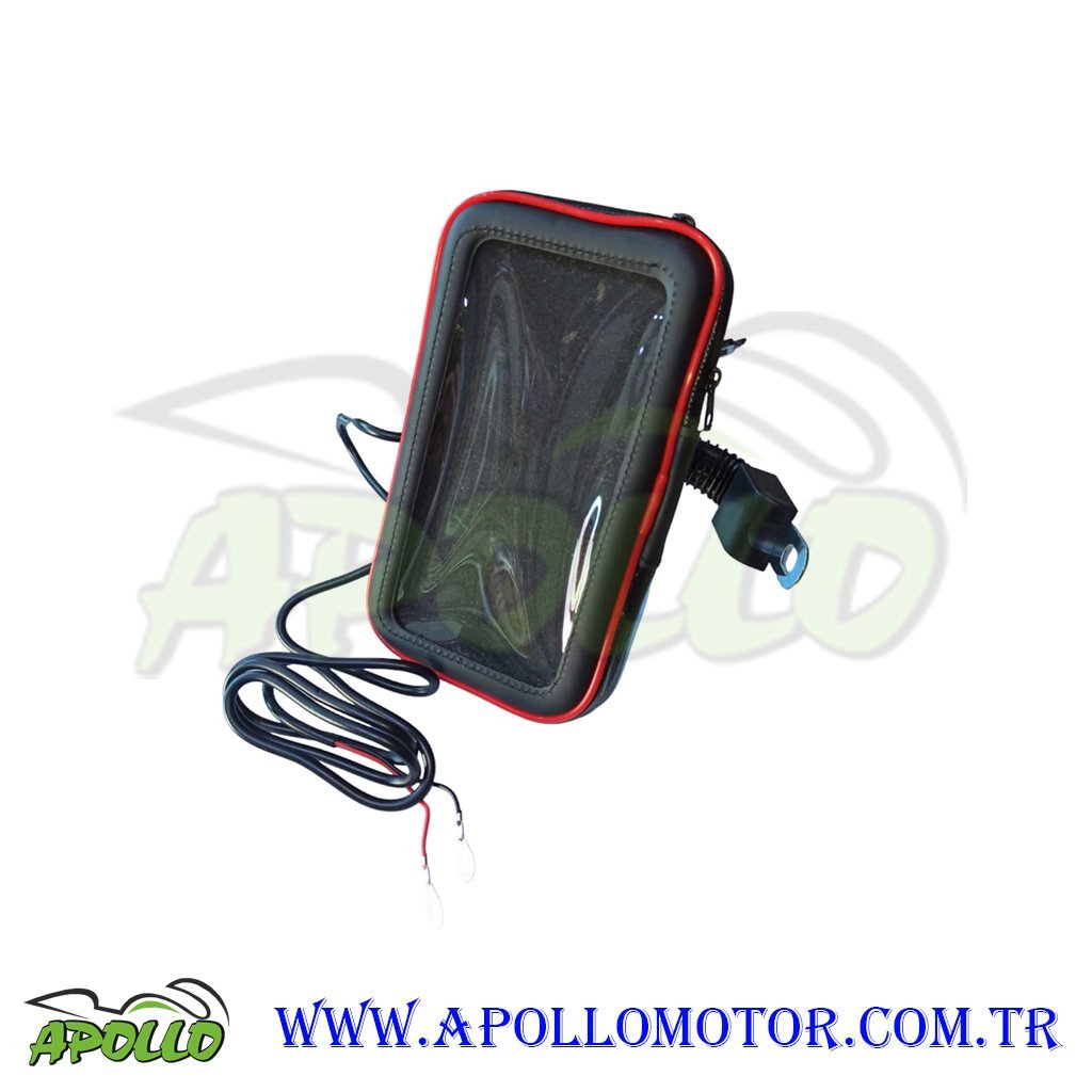 TELEFON TUTUCU  - SU GEÇİRMEZ-AYNA BAĞLANTILI - USB GİRİŞLİ