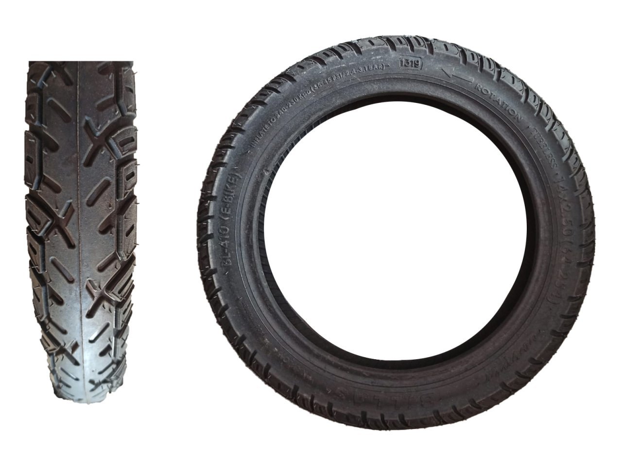 14 x 2.50 BİLLAS Elektrikli bisiklet dış lastik TUBELESS