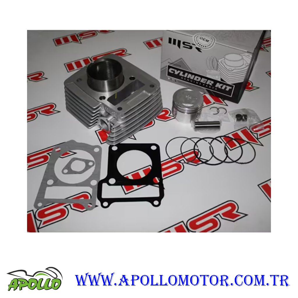YAMAHA YBR 125 SİLİNDİR SET KOMPLE 125 cc - MSR RİK SEGMANLI