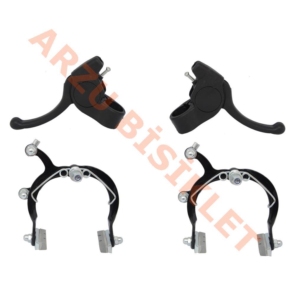 BMX TEL FREN TAKIMI PLASTİK KOLLU SİYAH