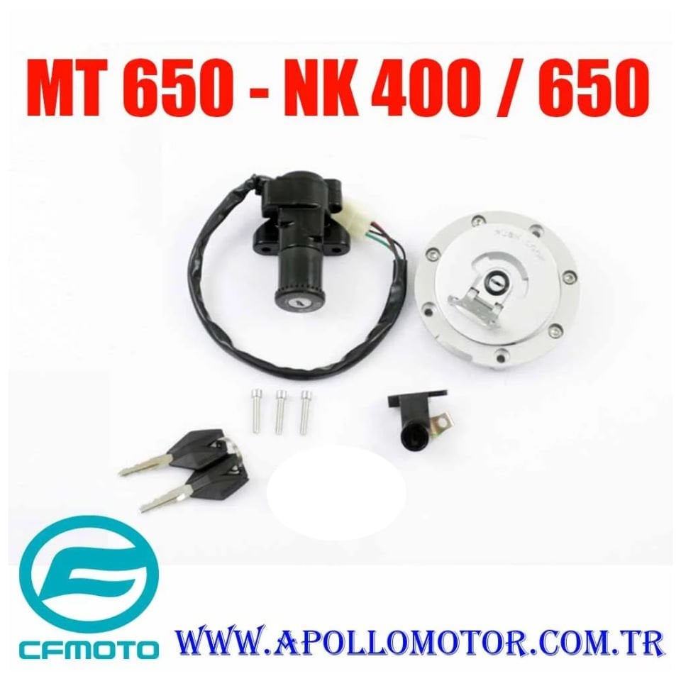 KONTAK ANAHTAR KİLİT SETİ CF MOTO (NK 400 / 650) - 650 MT - İTHAL