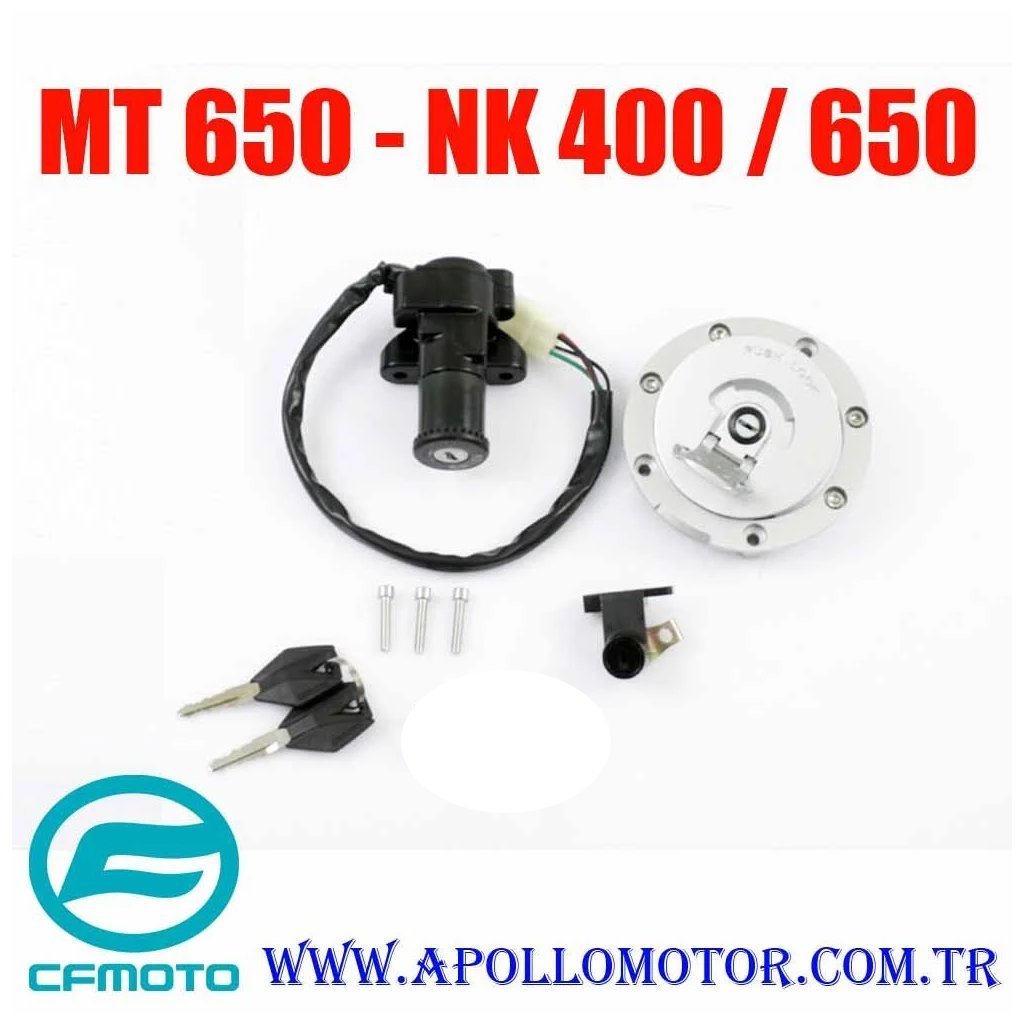 KONTAK ANAHTAR KİLİT SETİ CF MOTO (NK 400 / 650) - 650 MT - İTHAL