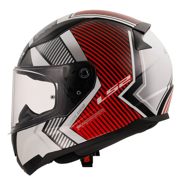LS2 RAPID 2 EXTRA BEYAZ-KIRMIZI KAPALI KASK