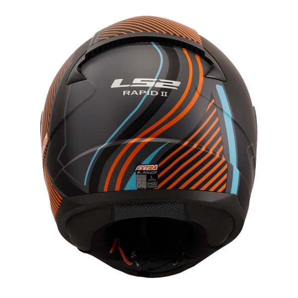 LS2 RAPID 2 EXTRA MAT GRİ-NEON TURUNCU KAPALI KASK