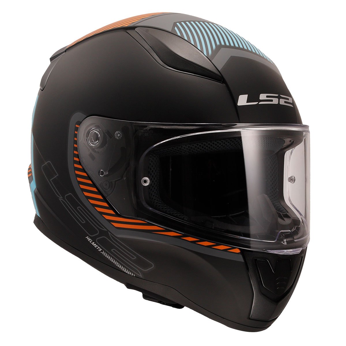 LS2 RAPID 2 EXTRA MAT GRİ-NEON TURUNCU KAPALI KASK