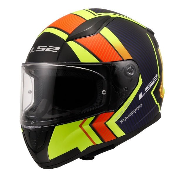 LS2 RAPID 2 EXTRA MAT NEON SARI-NAVY MAVİ KAPALI KASK