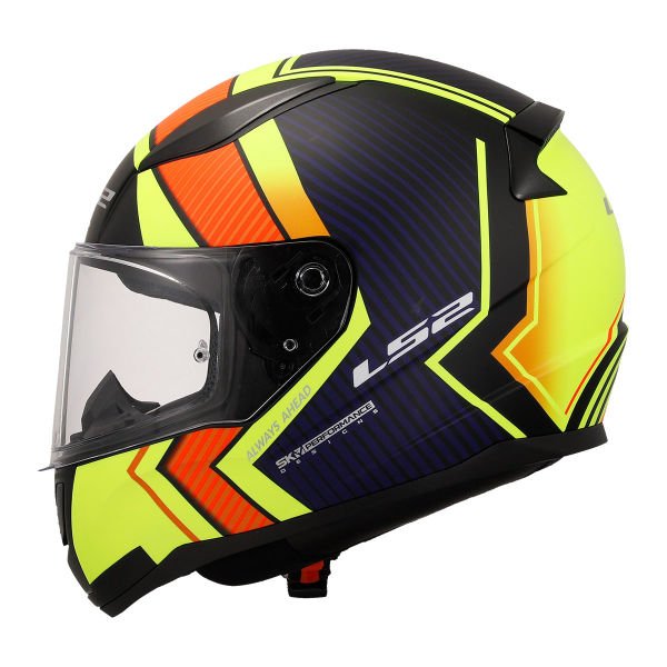 LS2 RAPID 2 EXTRA MAT NEON SARI-NAVY MAVİ KAPALI KASK