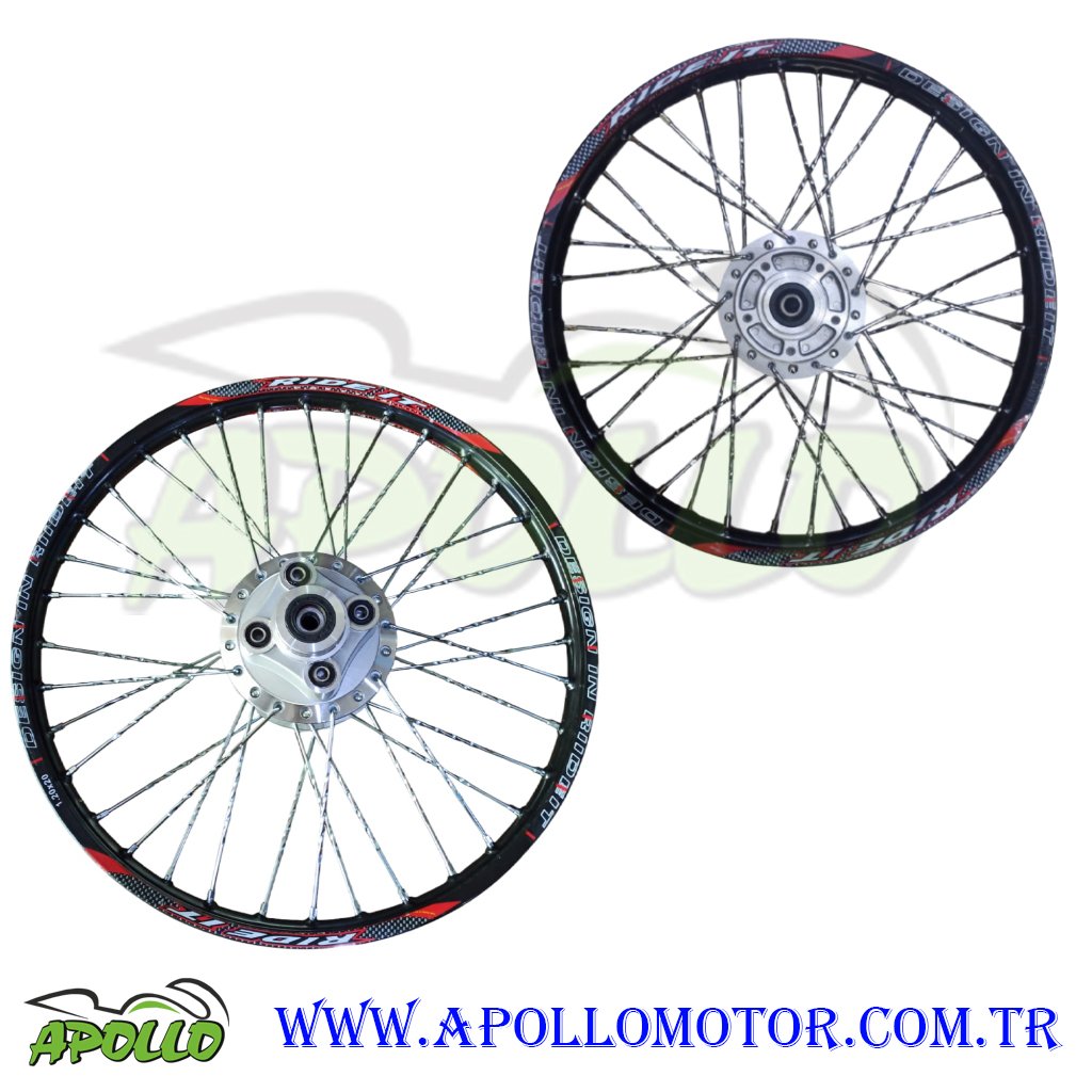 CG 17 - 20 RİDE İT JANT TAKIMI (ÖN DİSK - ARKA KAMPANA) NİKEL BURGULU TEL