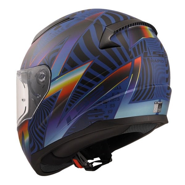 LS2 RAPID 2 OPTIK MAT MAVİ-MOR KAPALI KASK
