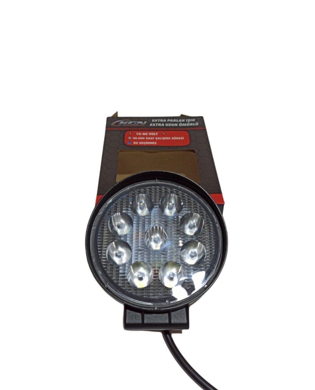 KGN YUVARLAK 9 LED ATV FAR LAMBASI  ( ÇALIŞMA LAMBASI )