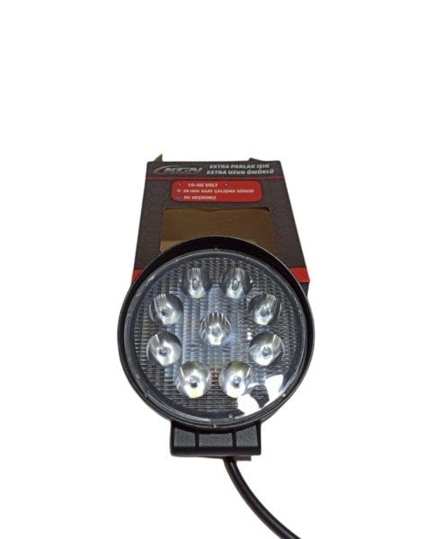 KGN YUVARLAK 9 LED ATV FAR LAMBASI  ( ÇALIŞMA LAMBASI )