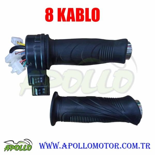 ELEKTRİKLİ MOTOR KASALI GAZ KOLU VİTESLİ MODEL GERİ VİTESLİ 8 KABLO