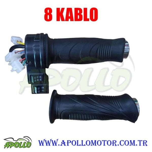 ELEKTRİKLİ MOTOR KASALI GAZ KOLU VİTESLİ MODEL GERİ VİTESLİ 8 KABLO