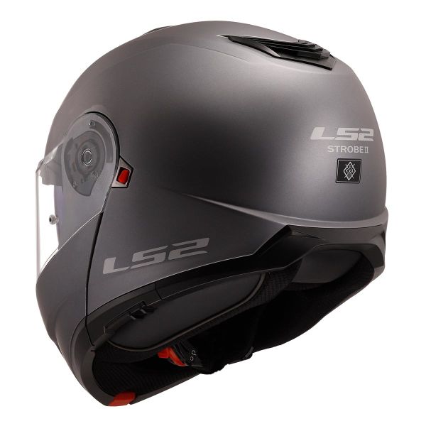 LS2 STROBE 2 MAT TITANIUM ÇENE AÇILIR KASK