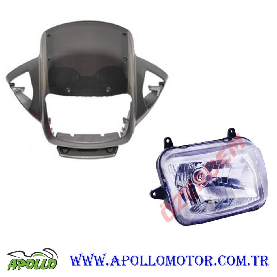 YAMAHA YBR 125 - 2008 KARE FAR + ÖN SİPERLİK - FAR GRANAJI GRİ