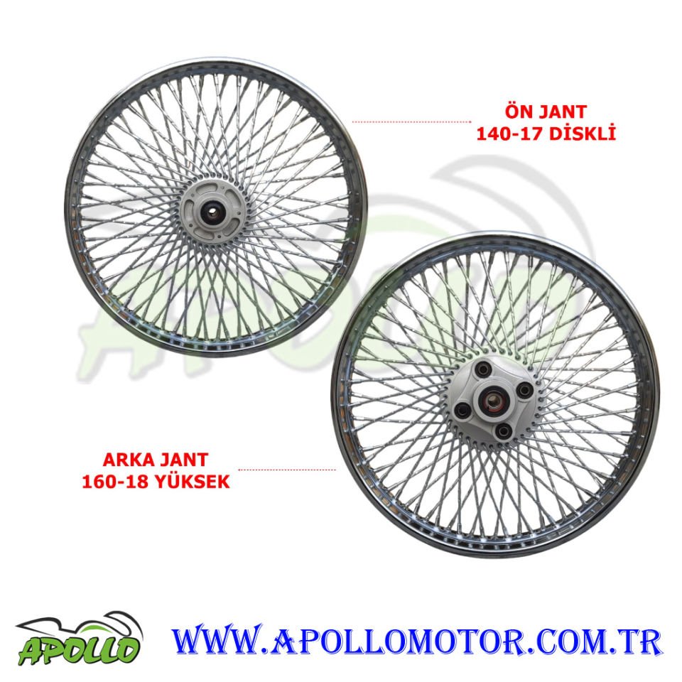 CG ÖN - ARKA JANT SET DİSKLİ 72 TELLİ BURGULU 17/18