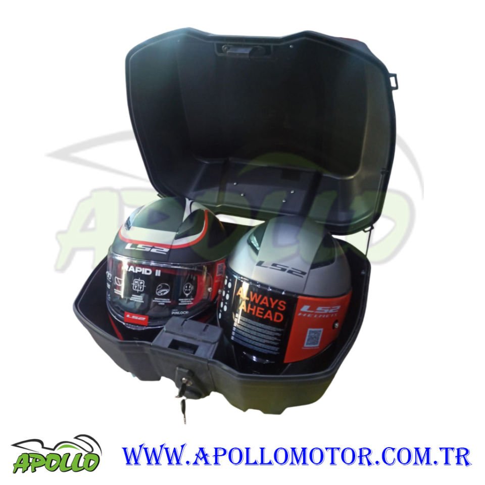 MOTOR ÇANTASI 52 LİTRE TİEN - SIRT DAYAMALI SİYAH