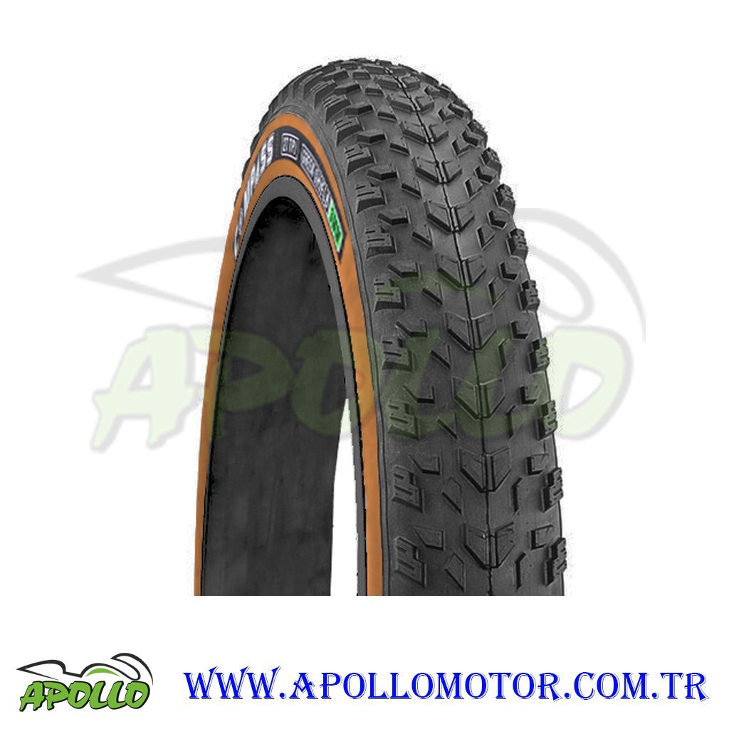 20 x 4.00 DIŞ LASTİK 3 MM ZIRH - KAHVERENGİ FATBİKE