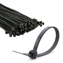 CIRT KELEPÇE UZUN 3,6 X 300 SİYAH (100 ADET)