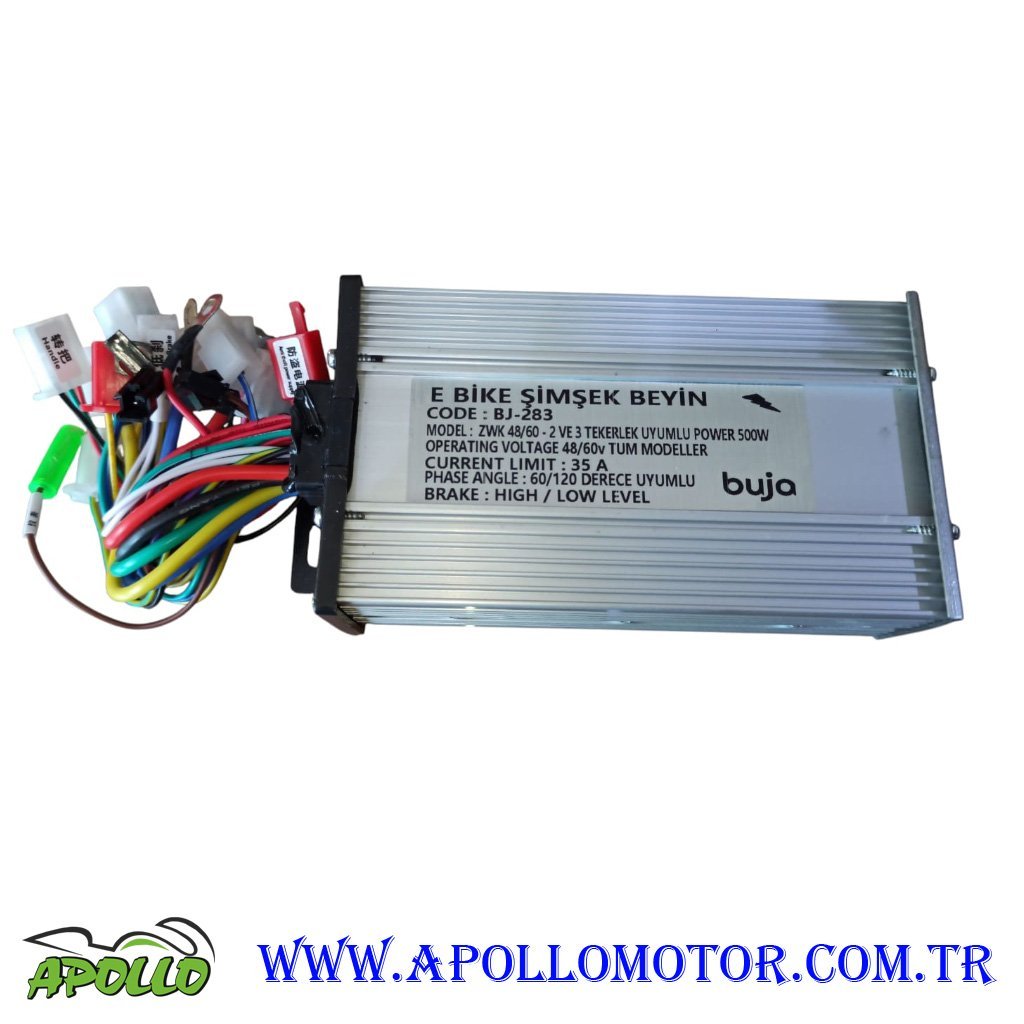 E-BİKE HIZ KONTROL CDİ AKILLI BEYİN 48-60V 500 WATT KARA ŞİMŞEK - GRİ