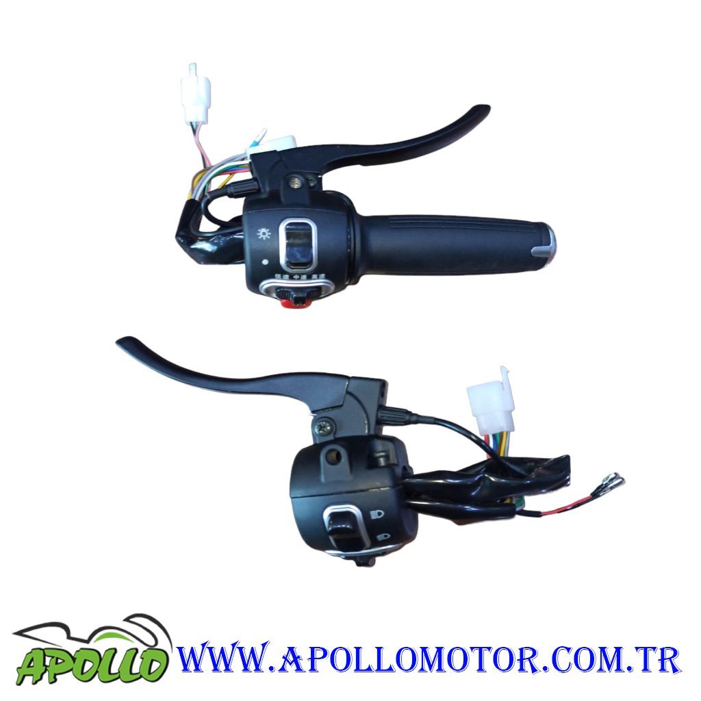 E-BİKE KASALI KUMANDA PANELİ SETİ ELCİK YENİ MODEL NIKEL