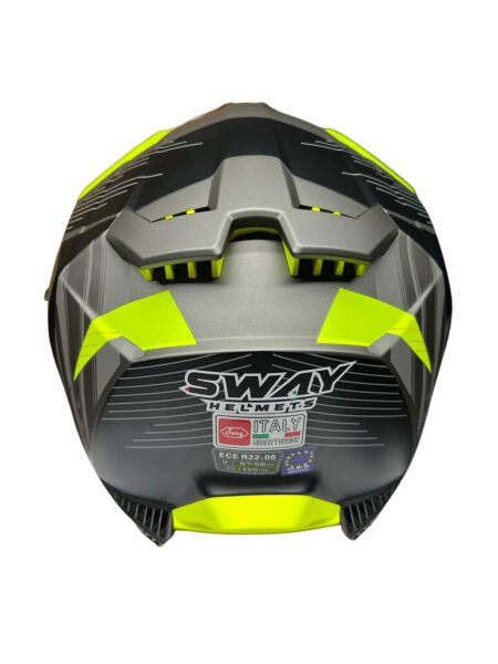 SWAY 865 GÜNEŞ GÖZLÜKLÜ KAPALI KASK - TİTANİUM SARI