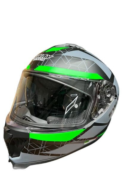 SWAY 865 GÜNEŞ GÖZLÜKLÜ KAPALI KASK - SİYAH GRİ YEŞİL