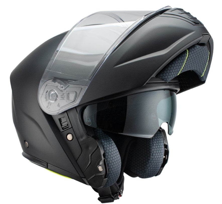 SWAY 917 GÜNEŞ GÖZLÜKLÜ ÇENE AÇILIR KASK - MATT SİYAH