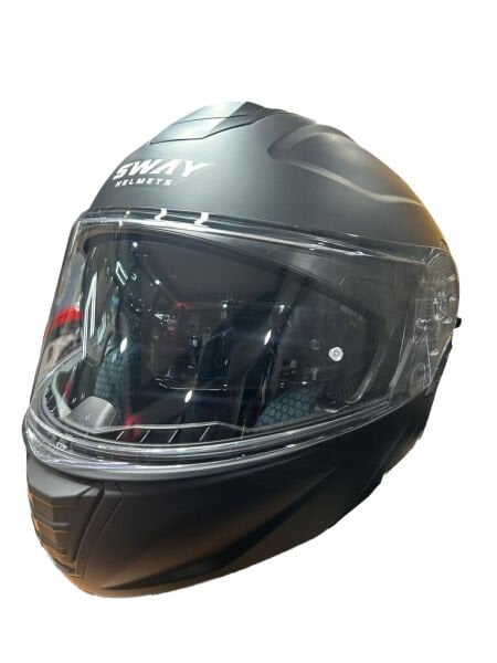 SWAY 917 GÜNEŞ GÖZLÜKLÜ ÇENE AÇILIR KASK - MATT SİYAH