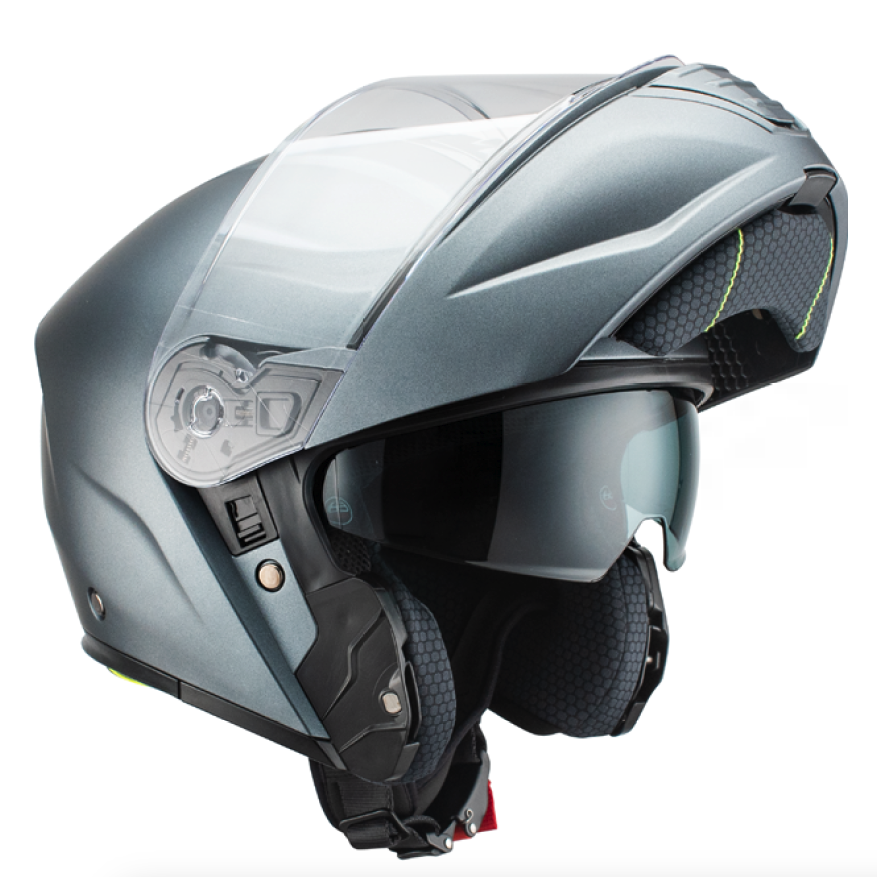 SWAY 917 GÜNEŞ GÖZLÜKLÜ ÇENE AÇILIR KASK - MATT GRİ