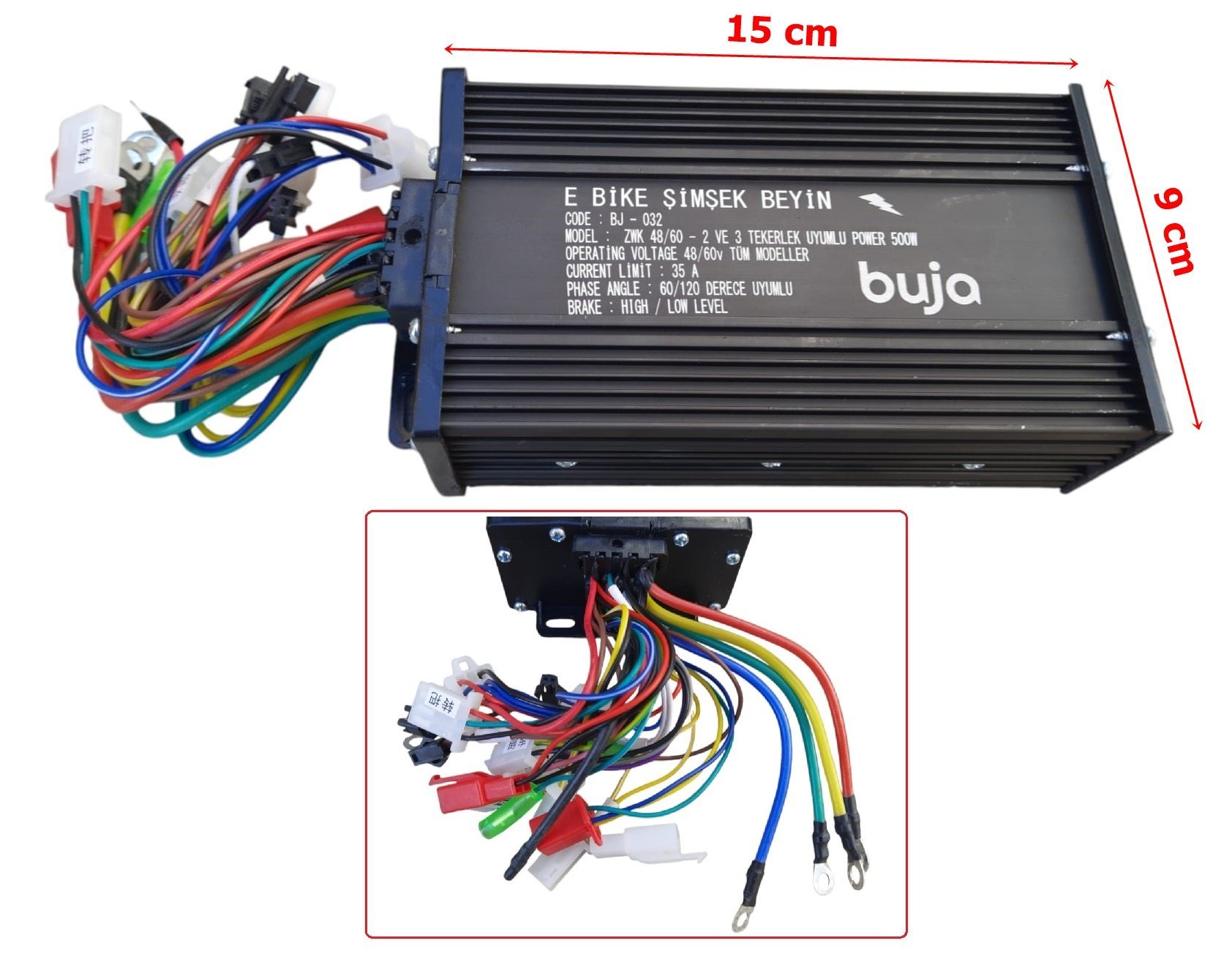 E-BİKE HIZ KONTROL CDİ AKILLI BEYİN 48-60V 500 WATT KARA ŞİMŞEK