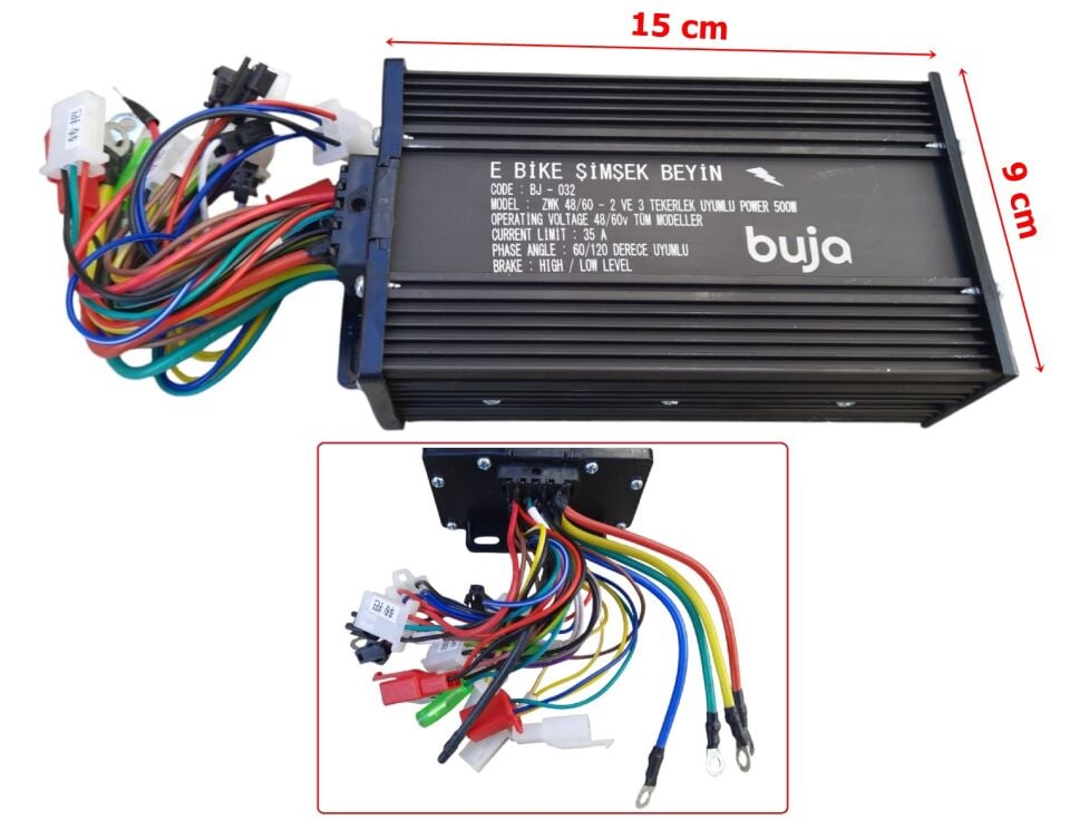 E-BİKE HIZ KONTROL CDİ AKILLI BEYİN 48-60V 500 WATT KARA ŞİMŞEK