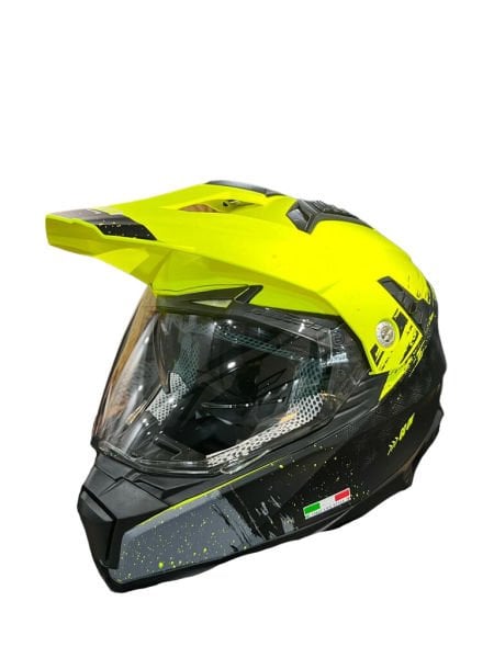 Sway SW-X60 Camlı Güneş Gözlüklü CROSS KASK - SARI