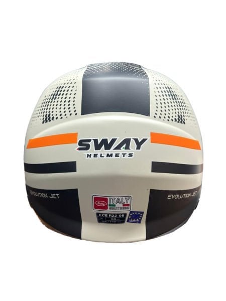 Sway 737 Camlı Güneş Gözlüklü YARIM KASK SİYAH BEJ