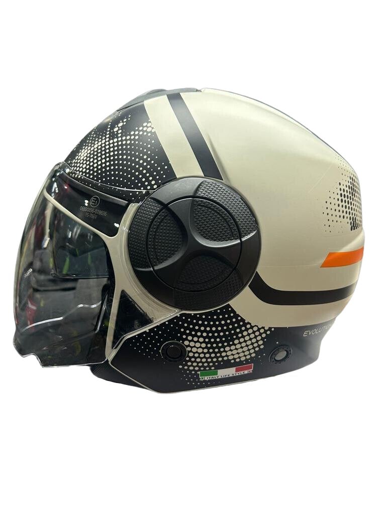 Sway 737 Camlı Güneş Gözlüklü YARIM KASK SİYAH BEJ