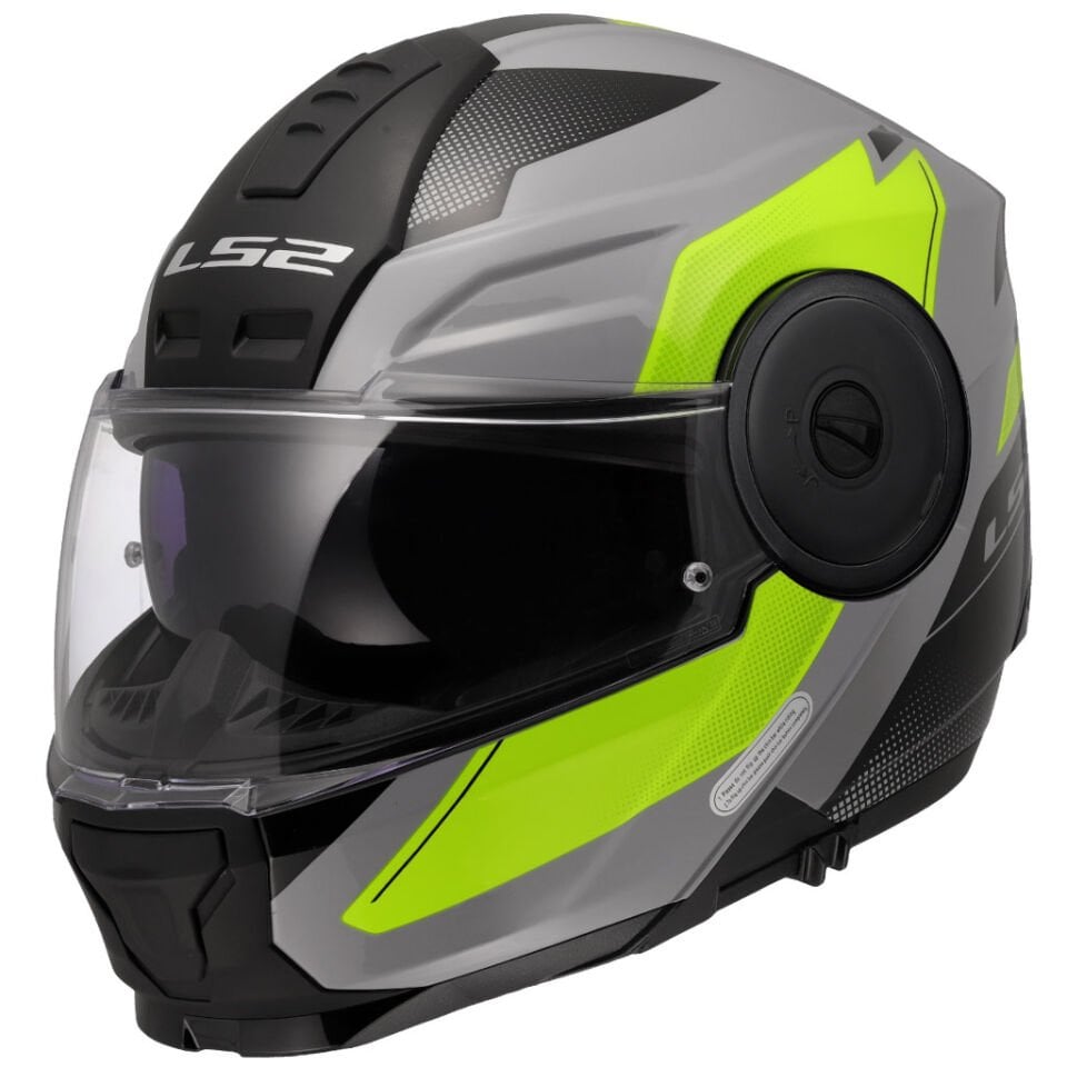 LS2 SCOPE 2 DURIA GRİ-NEON SARI ÇENE AÇILIR KASK