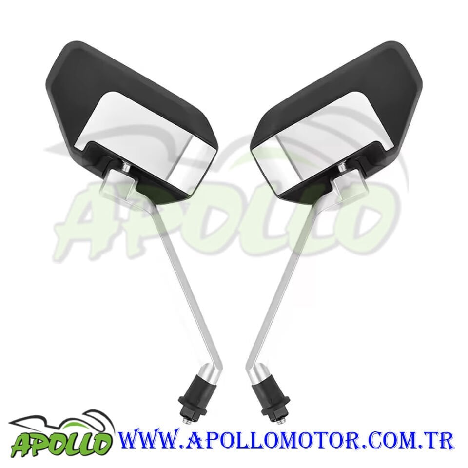 AYNA NİKEL/SİYAH 8MM UZUN SAPLI