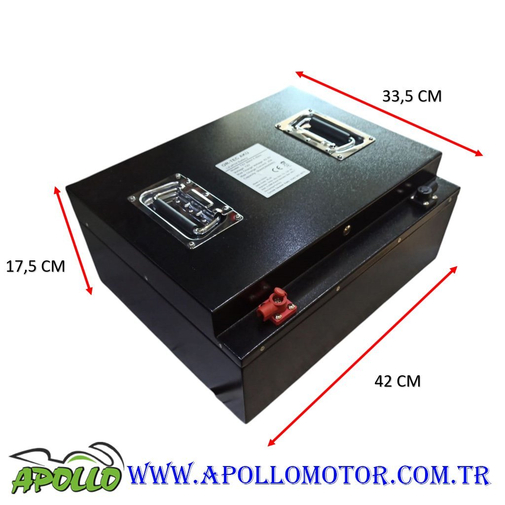 72 VOLT 50 AH LİTHİUM AKÜ ORTEC + ÖZEL LİTHYUM ŞARJ ALETİ