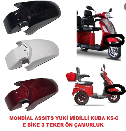 ÖN ÇAMURLUK SİYAH - 3 TEKERLEKLİ BİNEK MODEL EBIKE