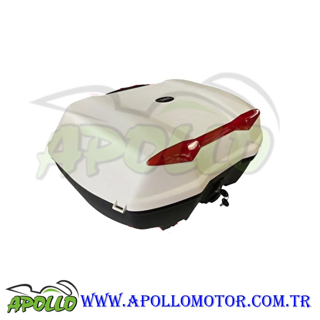 MOTOR ÇANTASI 52 LİTRE TİEN - SIRT DAYAMALI BEYAZ